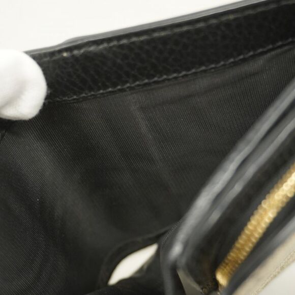 Gucci Wallet Ggmarmont GG Supreme 598587 PVC Leather Black Brown Gold Hardware - Picture 9 of 10